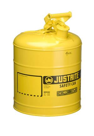 JUSTRITE 5 GAL TYPE I SAFETY CAN YELLOW - Boss Boots